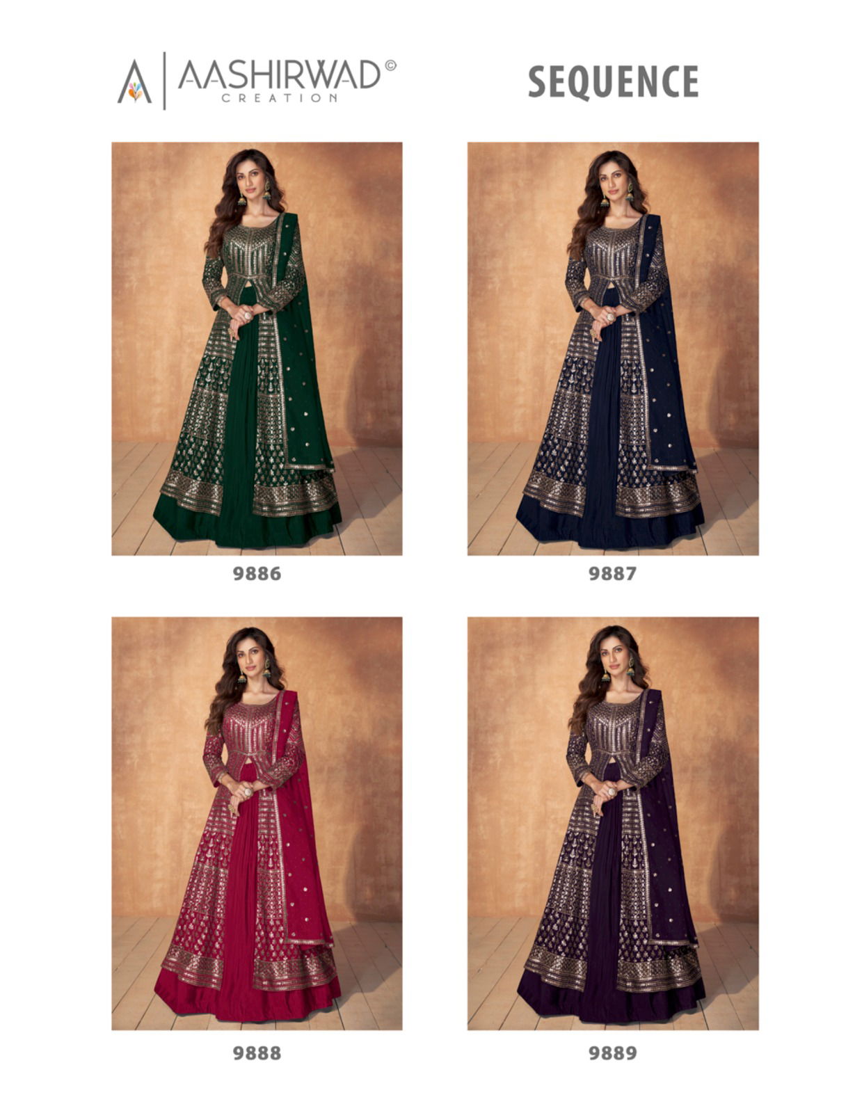 Gulkand Sequnce By Aashirwad Georgette Wedding Salwar Suits Wholesale Market In Surat